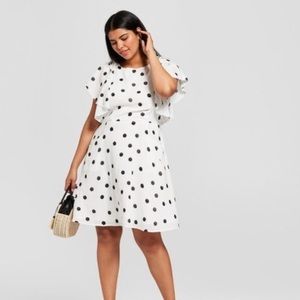 A New Day Polka Dot Swing Dress